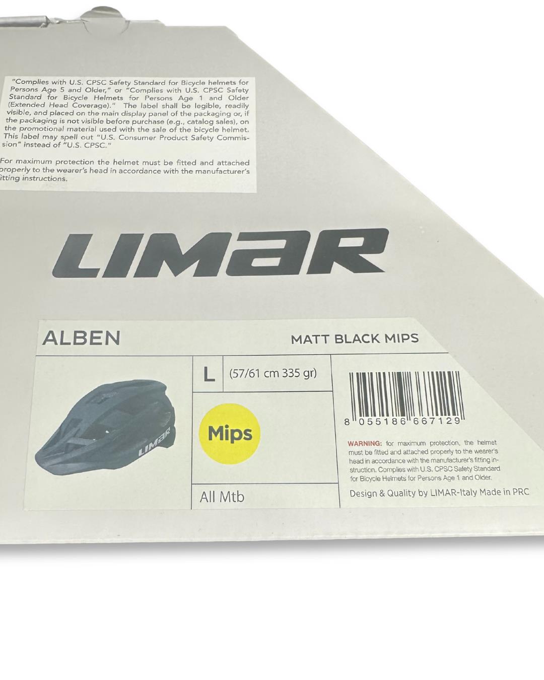 Limar Alben MIPS mountain bike helmet, Matte Black, size Large 57–61 cm, 22 vents