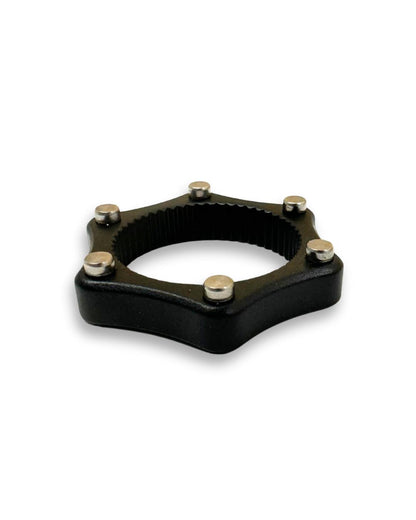 Problem Solvers BR0381 centerlock to 6-bolt disc rotor adapter with lockring, AL-6061 T6
