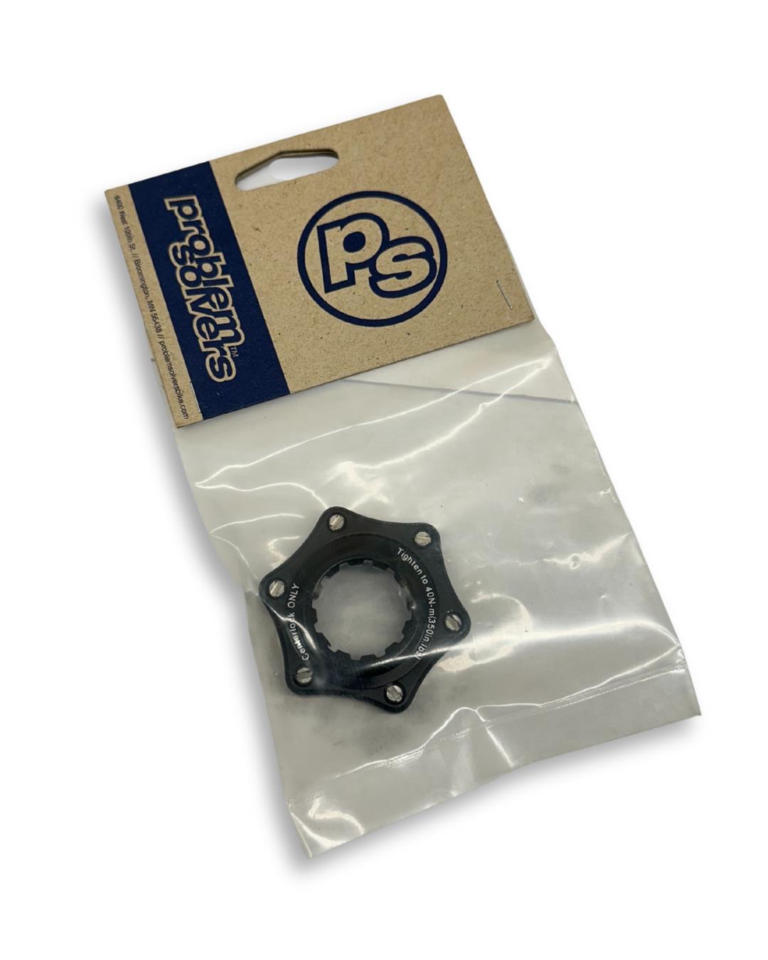 Problem Solvers BR0381 centerlock to 6-bolt disc rotor adapter with lockring, AL-6061 T6
