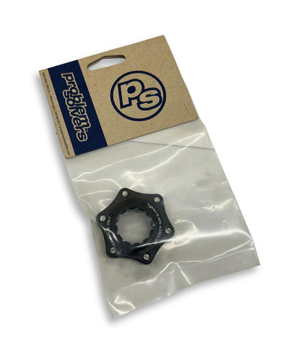Problem Solvers BR0381 centerlock to 6-bolt disc rotor adapter with lockring, AL-6061 T6

