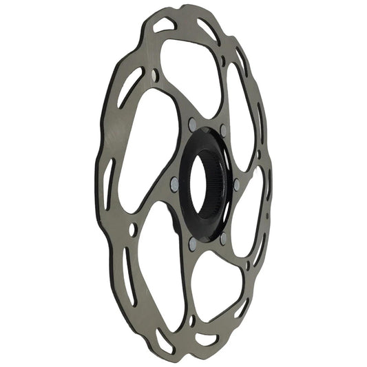 RHR 2-piece center lock disc brake rotor 180mm steel silver black