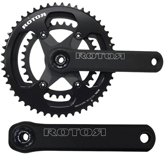 Rotor NS24 road crankset with 50/34T chainrings, 172.5mm arms, 24mm spindle, 110x4 BCD for 10/11-speed drivetrains