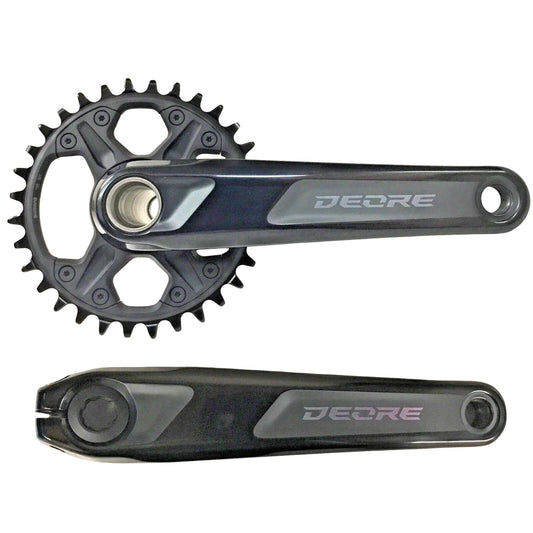 Shimano Deore M6100 1x12 crankset with 32T ring, 175mm arms, 52mm chainline for 142/148mm frames