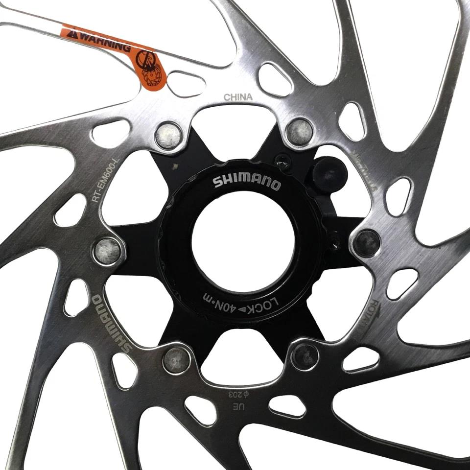 Shimano RT-EM600-L 203mm Center Lock eMTB rotor with lockring and speed sensor