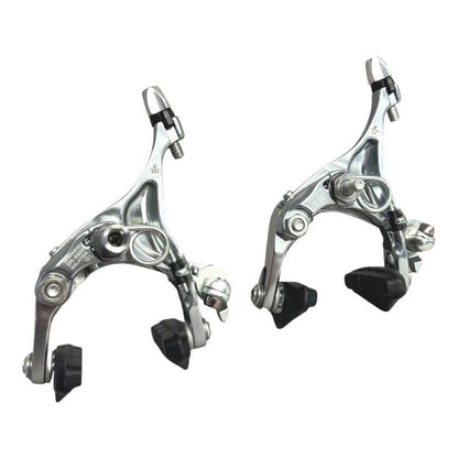 Shimano Tiagra BR-4600 road bike brake caliper set, front and rear, silver dual-pivot rim brakes for reliable stopping power