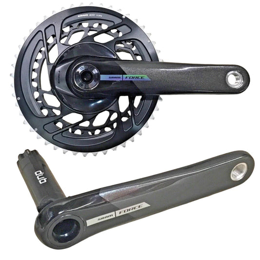 SRAM Force AXS D2 carbon crankset with 48/35T chainrings, 175mm arms, DUB spindle, direct mount for 2x12 drivetrains