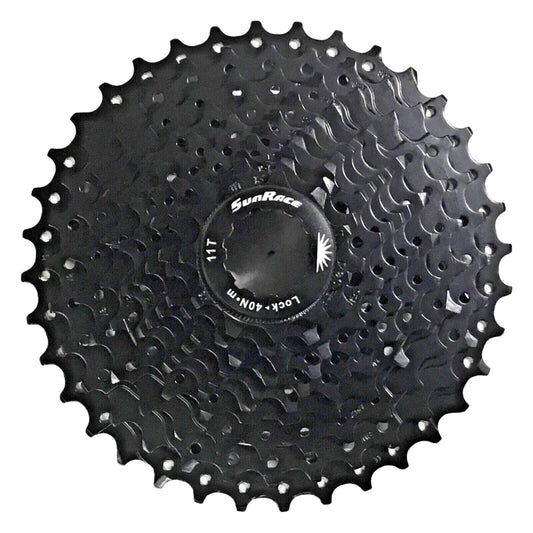 SunRace CSMS1 10-speed cassette 11-36T for Shimano HG freehub, black MTB gearing upgrade for wide-range climbing.