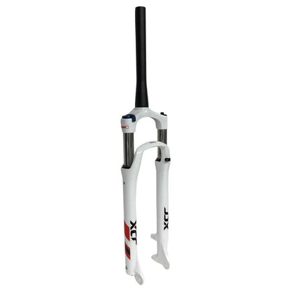Suntour XCR 29 inch fork 80mm travel tapered QR 9x100 white MTB suspension lockout