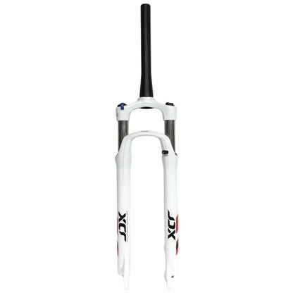 Suntour XCR 29 inch fork 80mm travel tapered QR 9x100 white MTB suspension lockout