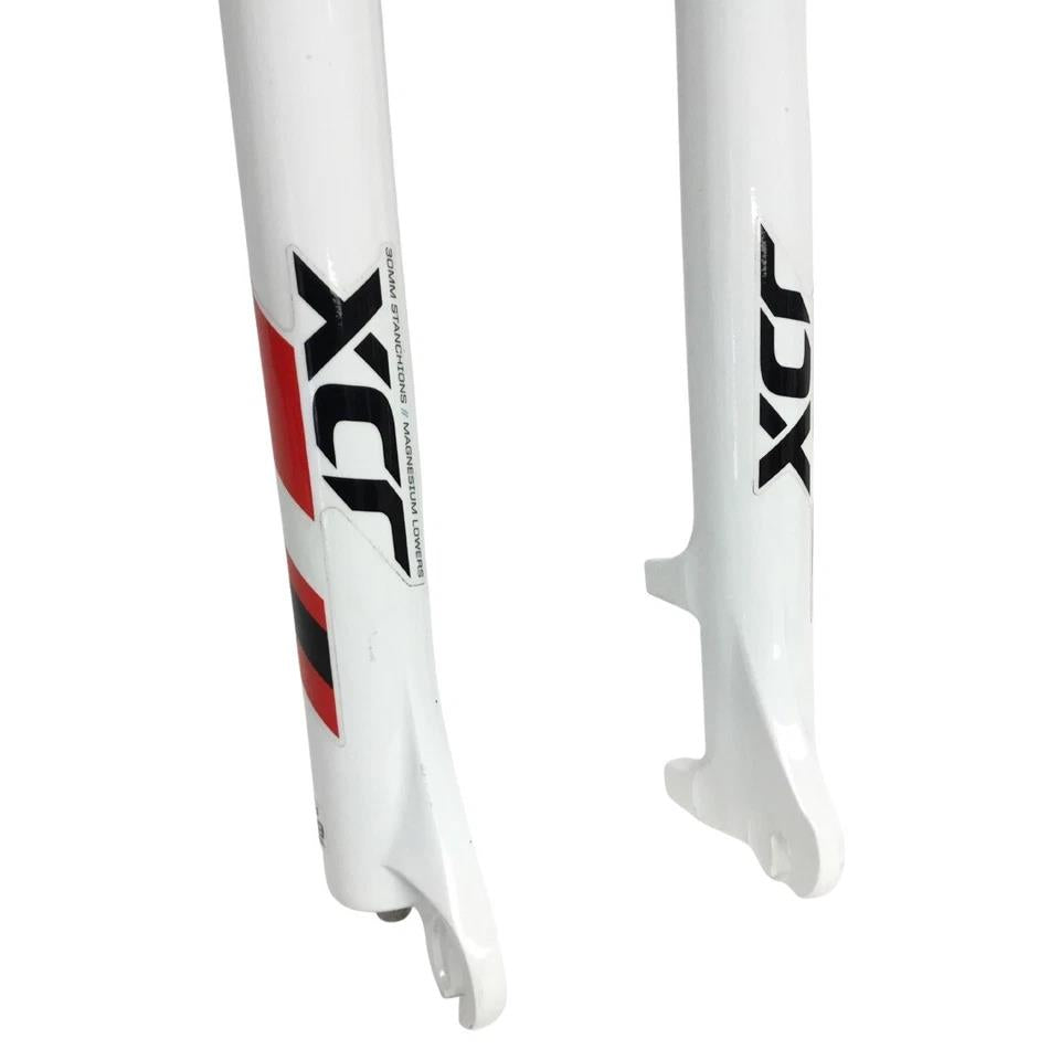 Suntour XCR 29 inch fork 80mm travel tapered QR 9x100 white MTB suspension lockout