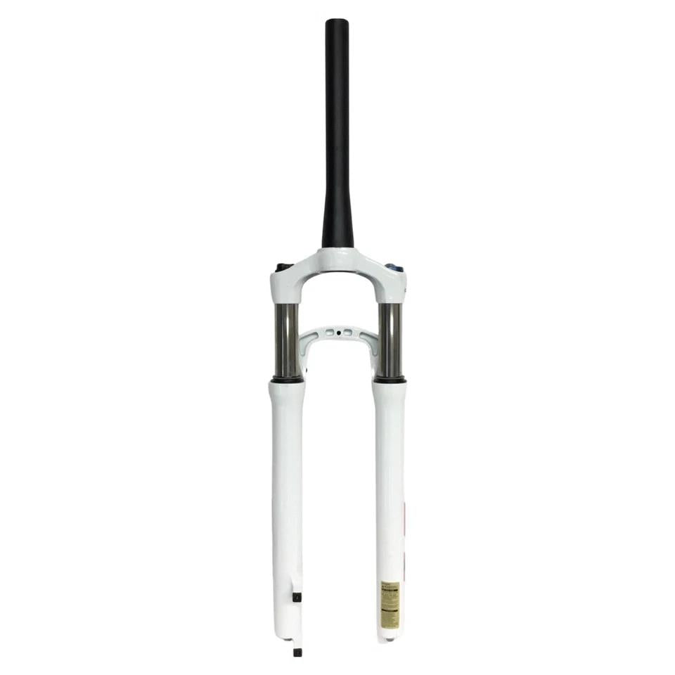 Suntour XCR 29 inch fork 80mm travel tapered QR 9x100 white MTB suspension lockout
