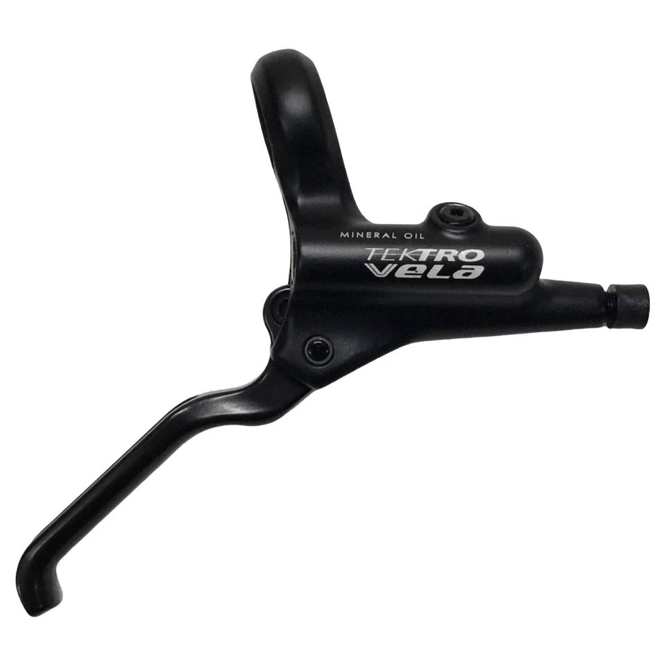 Tektro Vela hydraulic disc brake rear set with 160mm rotor and 1600mm hose, silver, for MTB or hybrid bikes