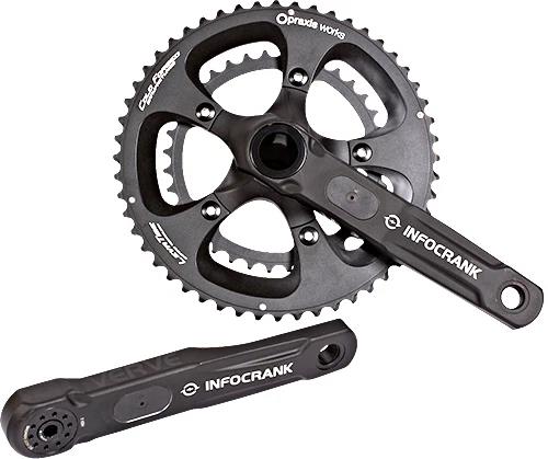 Verve InfoCrank M30 power meter crankset with 52/36T rings, 170mm arms, Praxis M30 spindle and bottom bracket for road/gravel