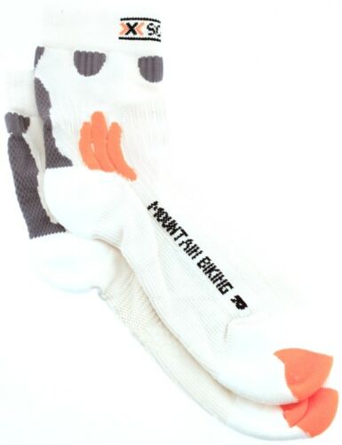X-SOCKS MOUNTAIN BIKING MSRP $35 Short Sock US 3.5 - 6 EU 35 - 38 White NEW