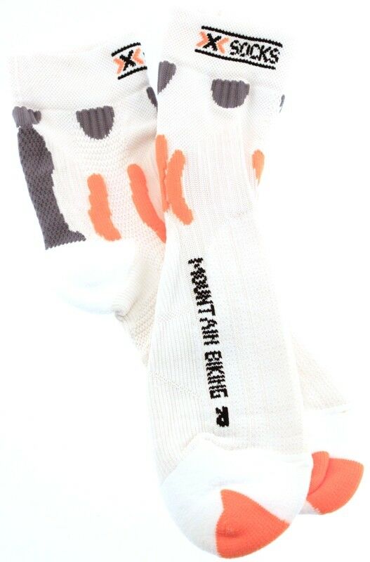 X-SOCKS MOUNTAIN BIKING MSRP $35 Short Sock US 3.5 - 6 EU 35 - 38 White NEW
