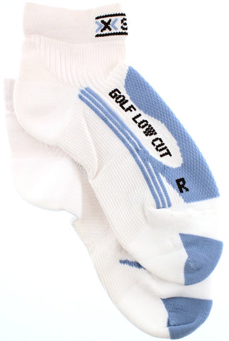 X-SOCKS GOLF Low Cut Women's MSRP $32 US 4.5 - 5.5 EU 35 - 36 Pr White Blue NEW