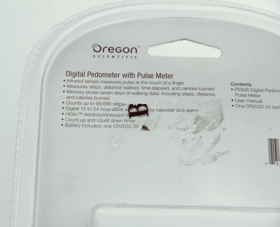 Oregon Scientific Digital Pedometer PE826 Measures Pulse Distance Calories New