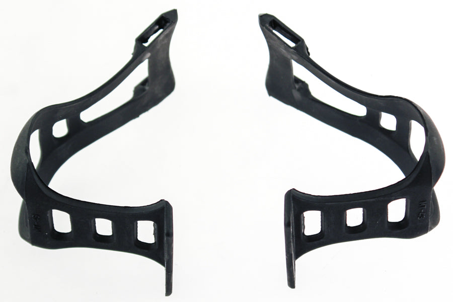 Road Bike Bicycle Small Pedal Toe Clips & Strap Set Pair Sm S Black Pr NEW