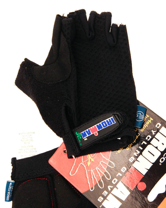 SPENCO IRONMAN TOUR X-Small Cycling Black Road Bike Half Finger Gloves NEW