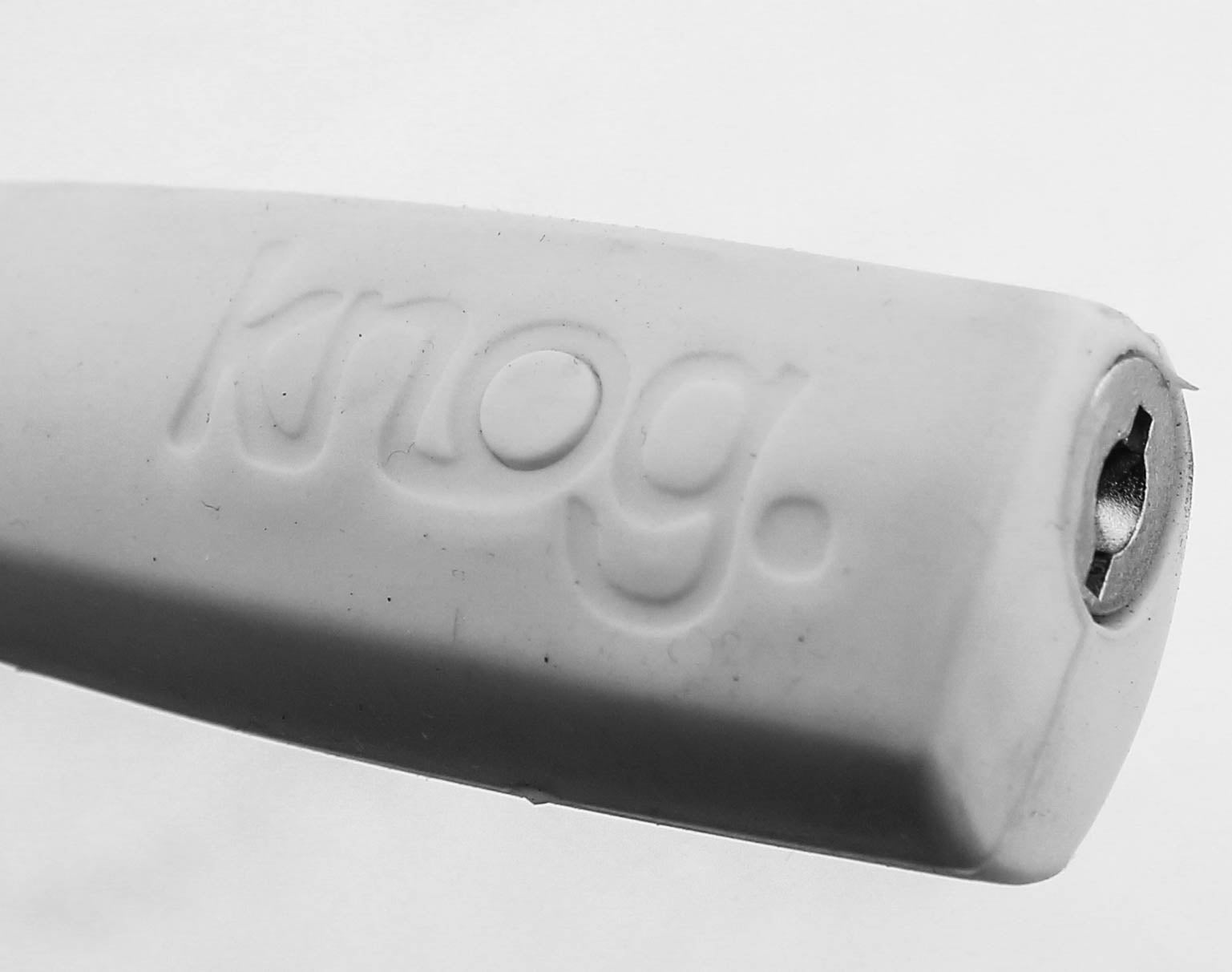 KNOG PARTY FRANK 620mm Cable Bike Lock With Bracket White Keyed Steel NEW