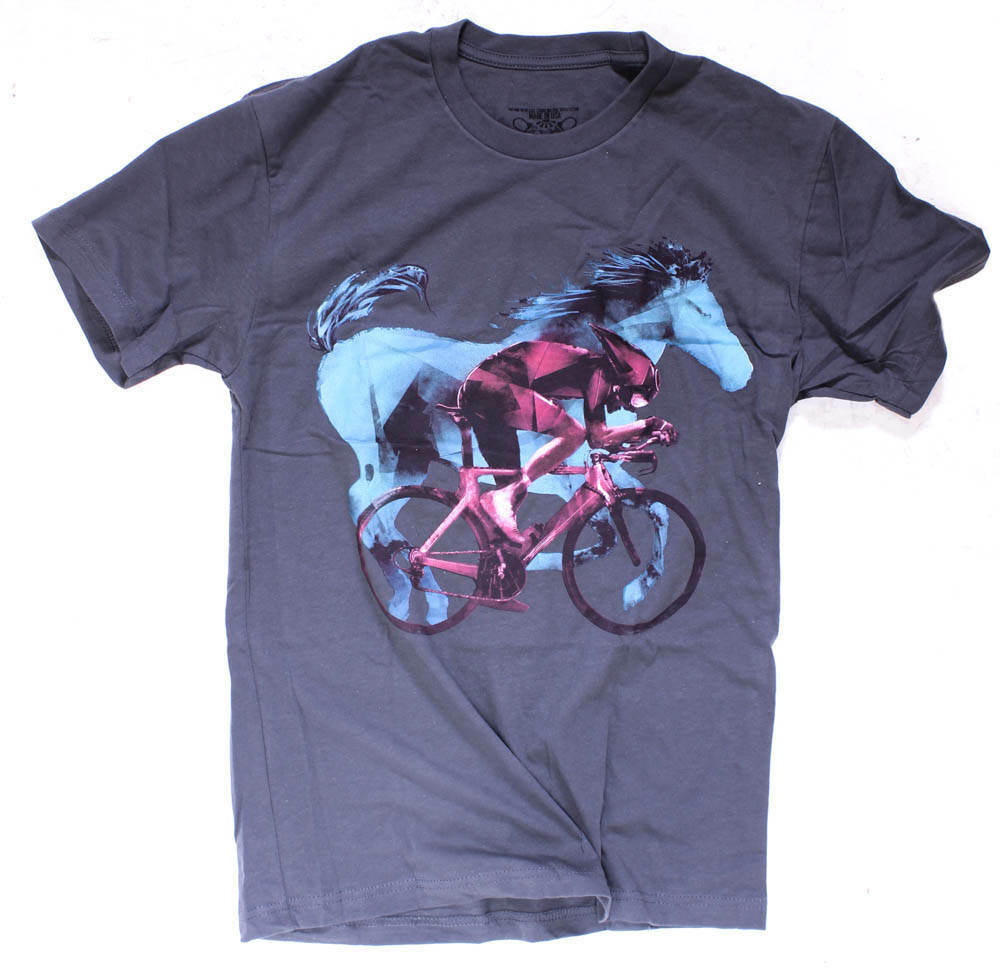 CLOCKWORK GEARS HORSEPOWER Men's Sm T-Shirt Short Sleeve Grey Cotton Crew NEW - Random Bike Parts