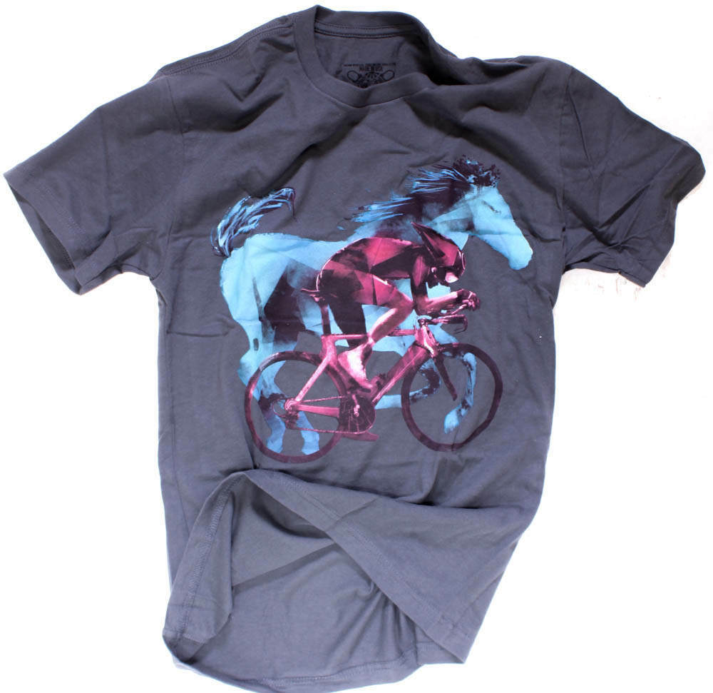 CLOCKWORK GEARS HORSEPOWER Men's Sm T-Shirt Short Sleeve Grey Cotton Crew NEW - Random Bike Parts