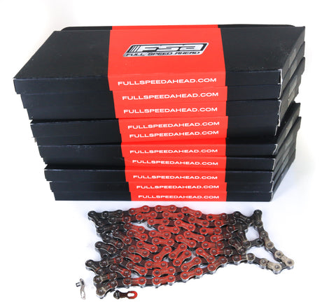 Lot 10 FSA CN-906 9 Speed Road MTB Bike Chains 116L + ML Retailer Pack NEW