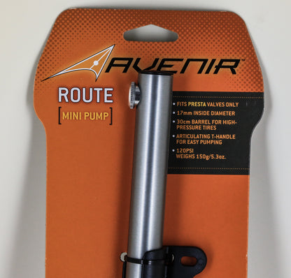 Avenir Route Mini Bicycle Bike Frame Pump Presta Valve 120psi 3.5oz New - Random Bike Parts