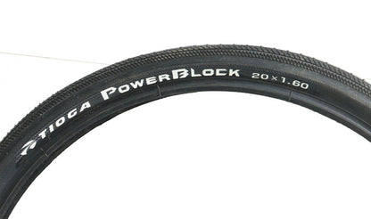 1QTY Tioga Powerblock 20" x 1.60" 406mm BMX Recumbent Bike Tire Semi-Slick NEW - Random Bike Parts