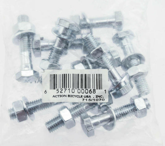 10 Quanity Vintage / Kids Bicycle Anti Turn Stem Neck Bolts 8mm x 37mm NEW - Random Bike Parts