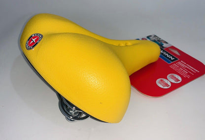 Schwinn Eco Comfort Spring Suspension Bike Seat Yellow Bike Saddle Seat NEW