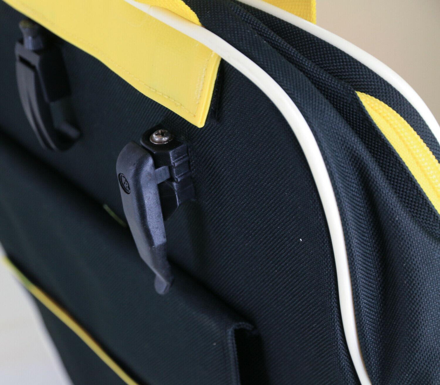 FastRider Young City Pannier Bike Bag 12.5L Water Resistant Black / Yellow NEW - Random Bike Parts