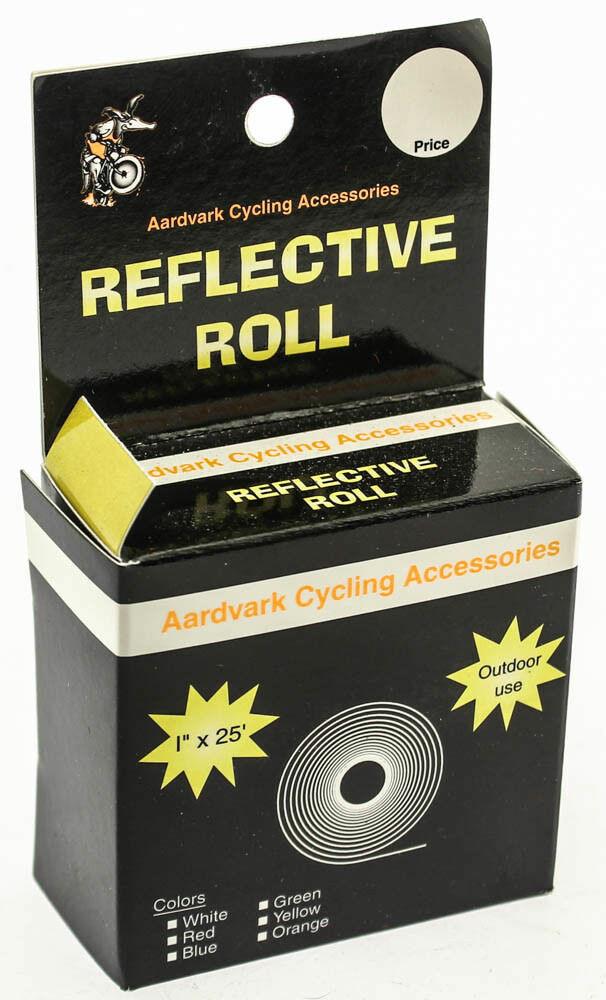 AARDVARK CYCLING ACCESSORIES 3M Reflective Roll 1" x 25' Adhesive 3M Yellow NEW - Random Bike Parts