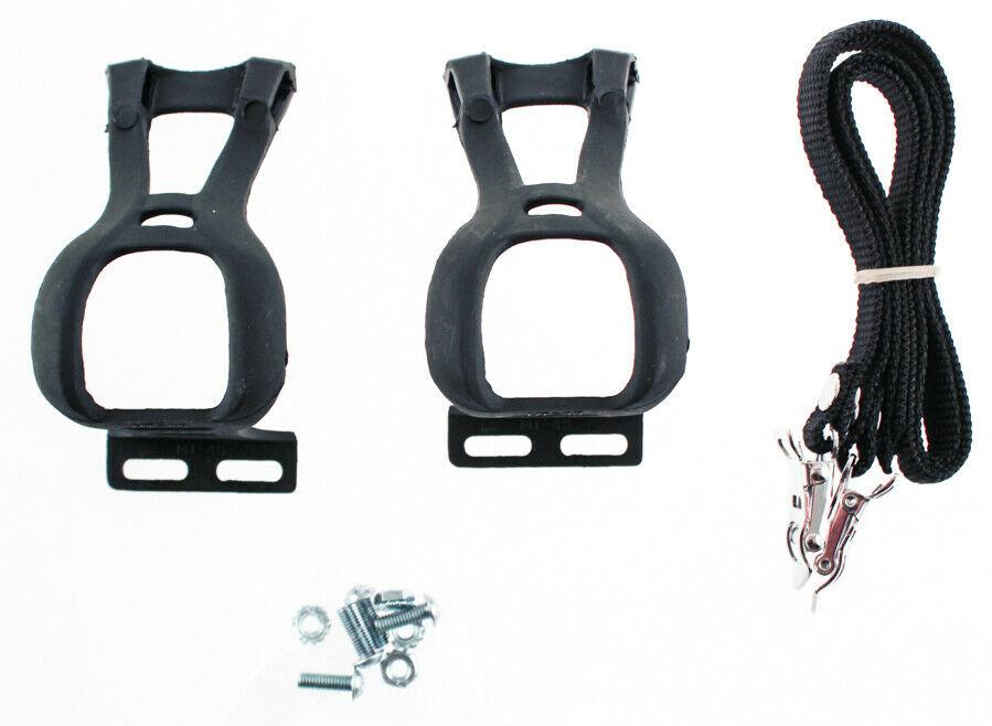 10 QTY Road Mountain Bike Bicycle Small Pedal Toe Clips & Strap Set Pair Sm NEW - Random Bike Parts