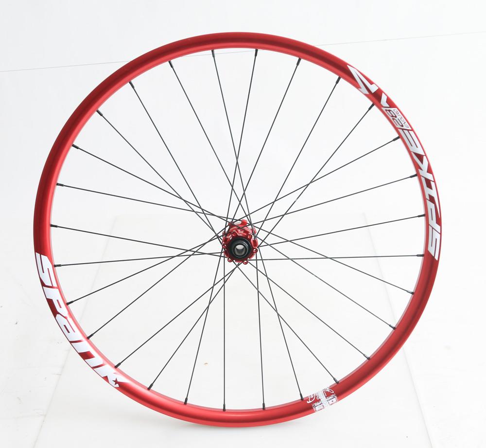 Spank Spike Enduro 28 27.5" Front Wheel MTB Bike 15mm x 100mm Thru Red NEW