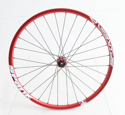 Spank Spike Enduro 28 27.5" Front Wheel MTB Bike 15mm x 100mm Thru Red NEW