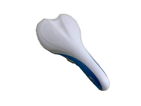 Sundeal Bike Cycling Saddle Seat White/Blue New Take Off BLEM