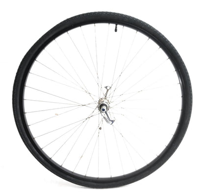 700c Front Hybrid Bike Wheel Rim Brake QR Black + Tire Used