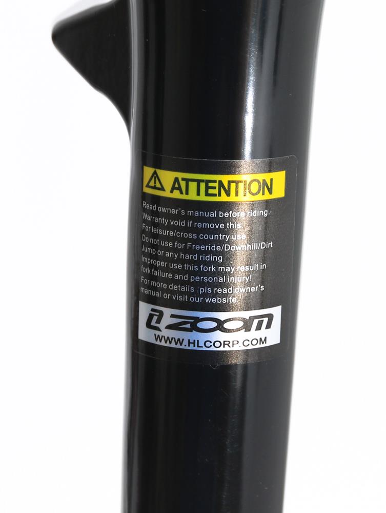 ZOOM 26" Mountain Bike Suspension Fork 1-1/8" Threadless Disc Black NEW