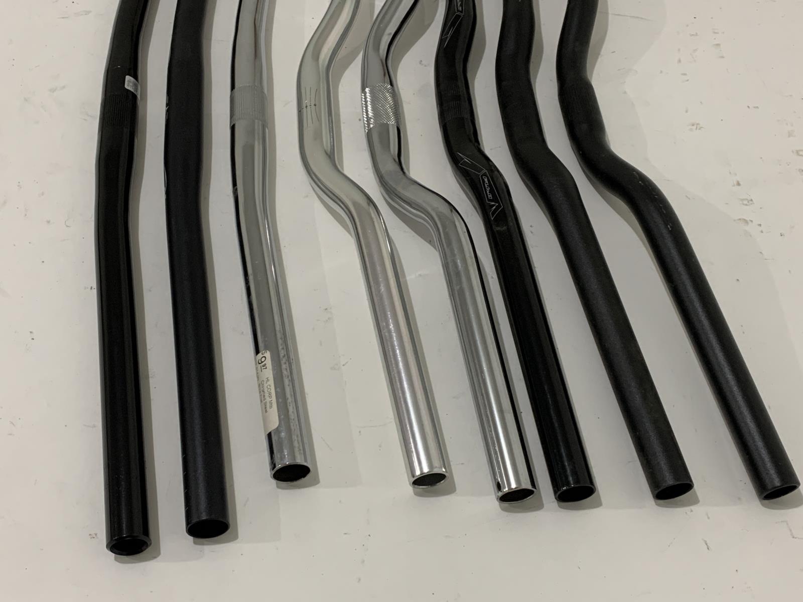 Lot of 8 Flat and Riser Steel Aluminum Bike Handlebars 25.4mm MTB New Old Stock