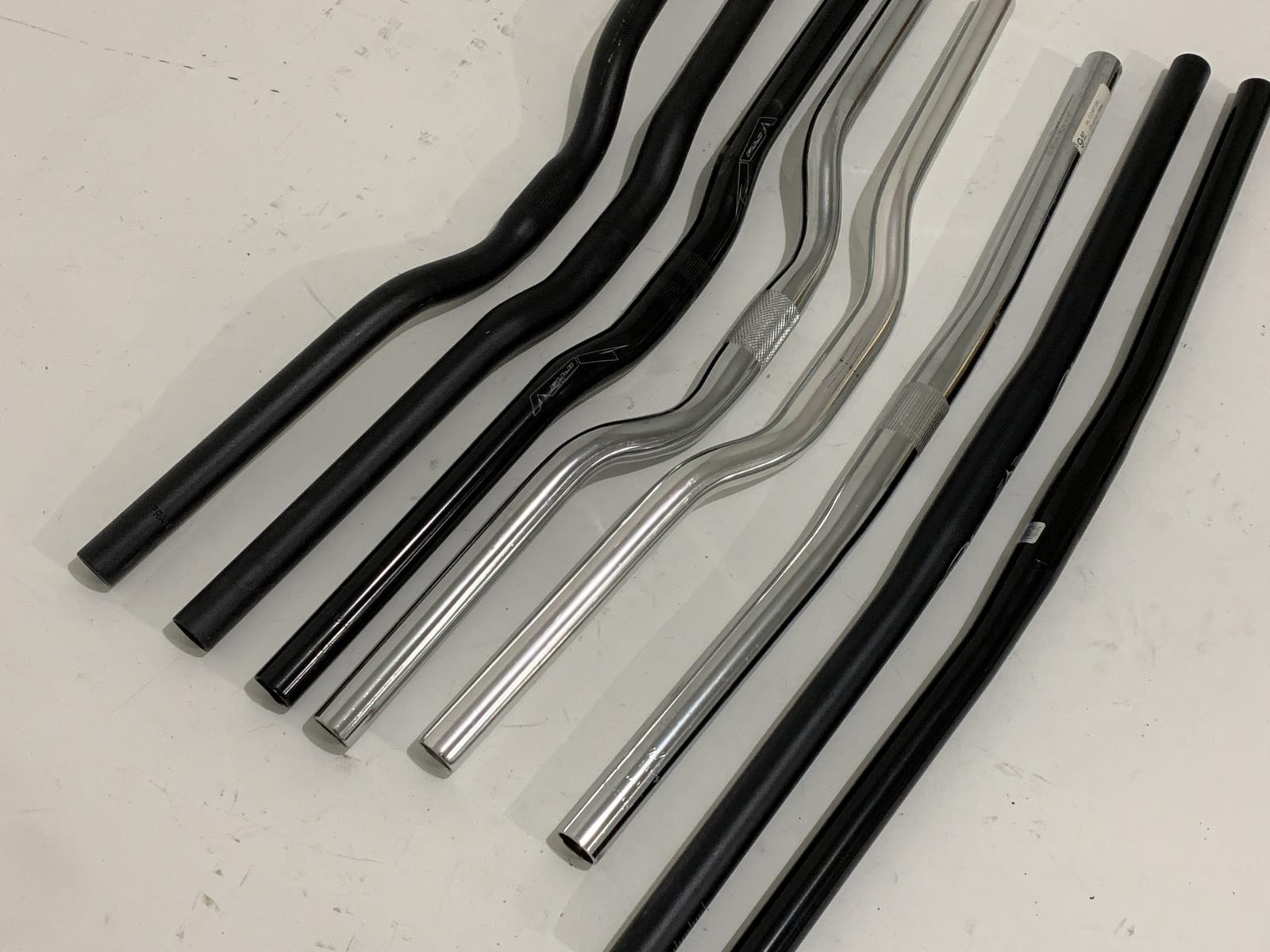 Lot of 8 Flat and Riser Steel Aluminum Bike Handlebars 25.4mm MTB New Old Stock