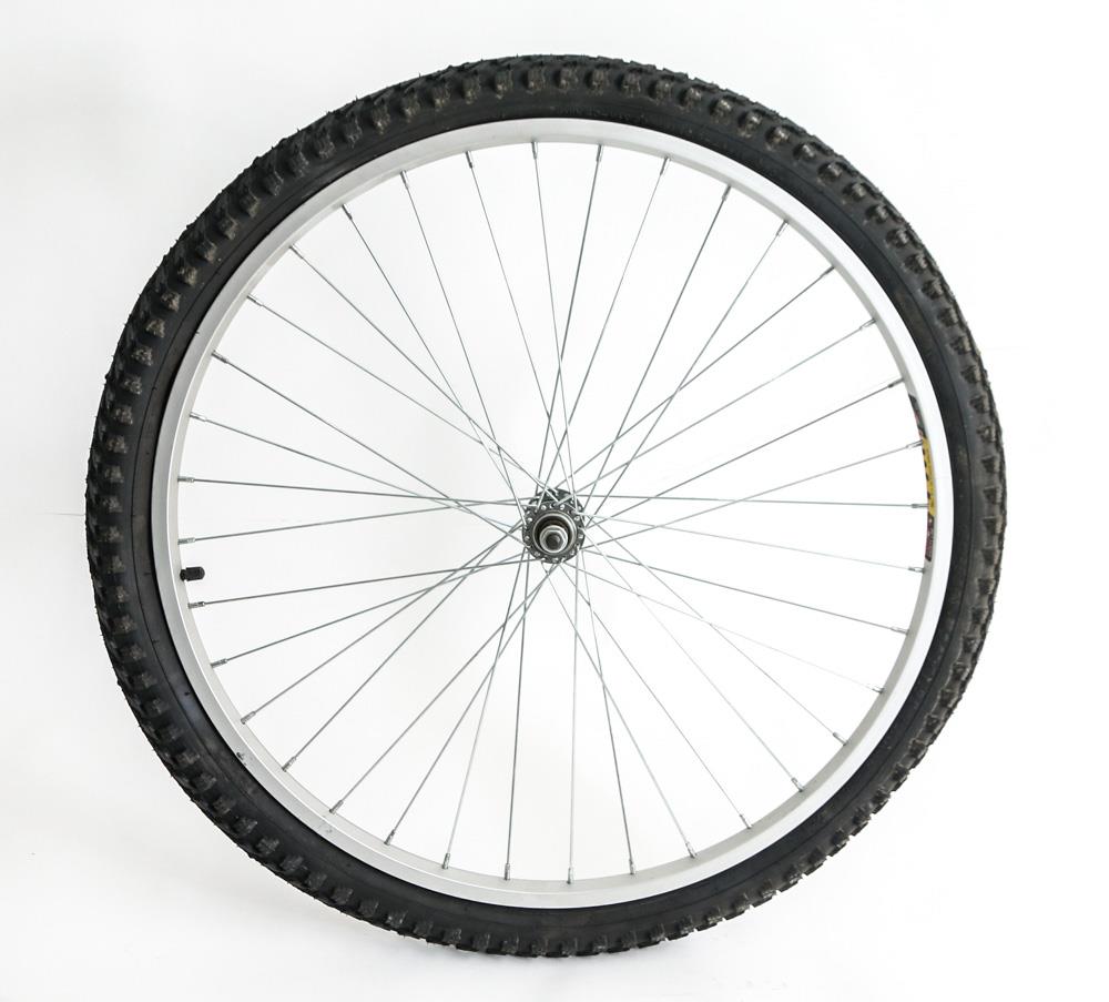 WEINMANN TM19 26" Hybrid MTB Bike Front Wheel + Tire 3/8" Nutted Axle Alloy NEW
