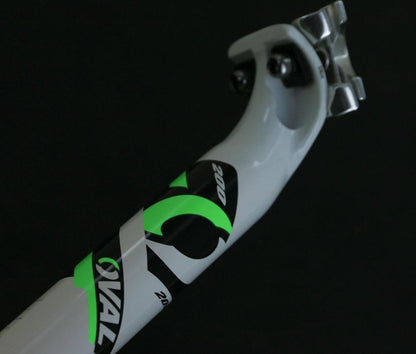 OVAL CONCEPTS 200 31.6mm x 350mm Road / MTB Bike Seatposts White / Green NEW