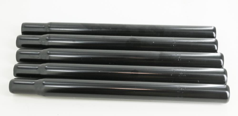 Lot of 5 Quantity 25.4mm x 250mm Bicycle Bike Plain Seatpost Steel Black NEW