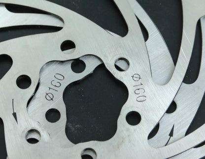 2 Lot 160mm 6 Bolt Mechanical / Hydraulic Bike Disc Brake Rotors NEW - Random Bike Parts