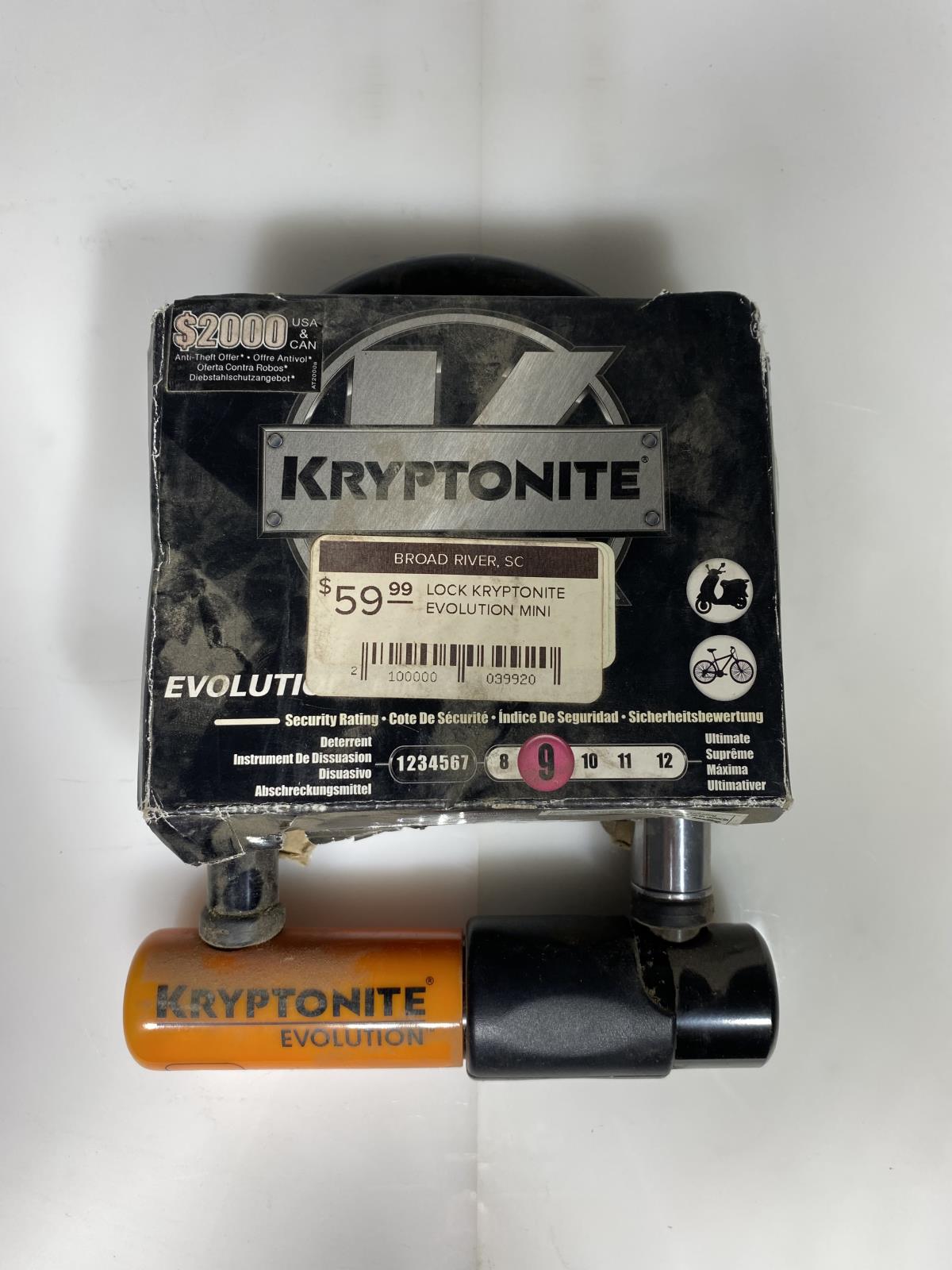 Lot of Bike parts Kit/ Pump, Kryptonite Evolution Mini Lock , Mirror Bell Straps