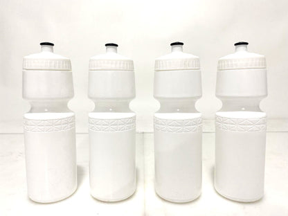 Lot 4 White California Springs DuoFlow Bike Bicycle 24oz Water Bottles New