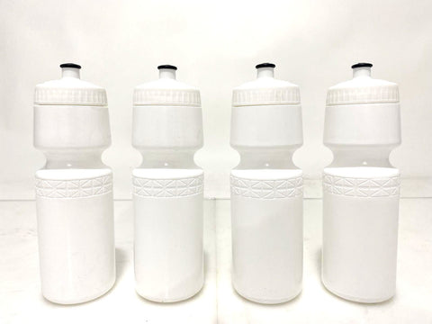 Lot 4 White California Springs DuoFlow Bike Bicycle 24oz Water Bottles New