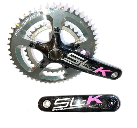 FSA SL-K Light 50/34T 170mm N10 Road Bike Carbon Crankset Megaexo Pink K NEW