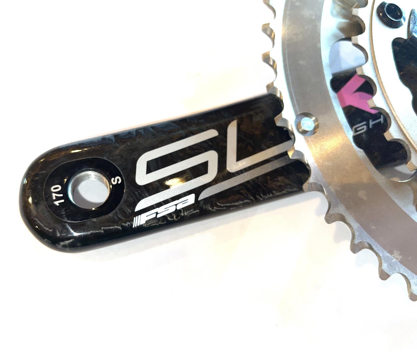 FSA SL-K Light 50/34T 165mm N10 Road Bike Carbon Crankset Megaexo Pink NTO New